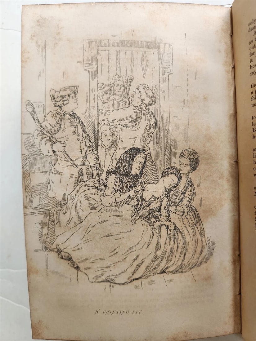 1858 THE VIRGINIANS by THACKERAY 2 VOLUMES antique Americana ILLUSTRATED - 16