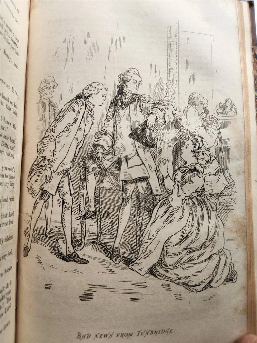 1858 THE VIRGINIANS by THACKERAY 2 VOLUMES antique Americana ILLUSTRATED - 17