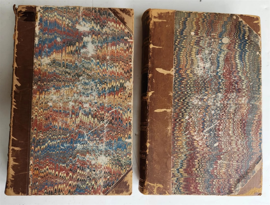 1858 THE VIRGINIANS by THACKERAY 2 VOLUMES antique Americana ILLUSTRATED - 2