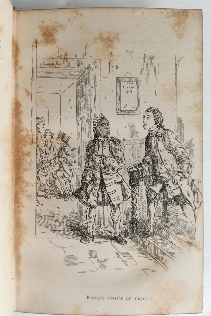 1858 THE VIRGINIANS by THACKERAY 2 VOLUMES antique Americana ILLUSTRATED - 9