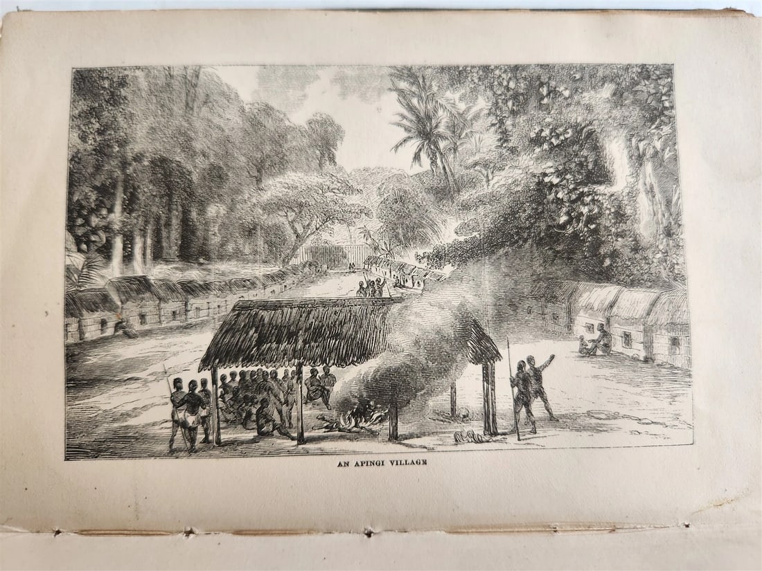 1871 MY APINGI KINGDOM LIFE in GREAT SAHARA PAUL DU CHAILLU antique ILLUSTRATED - 10