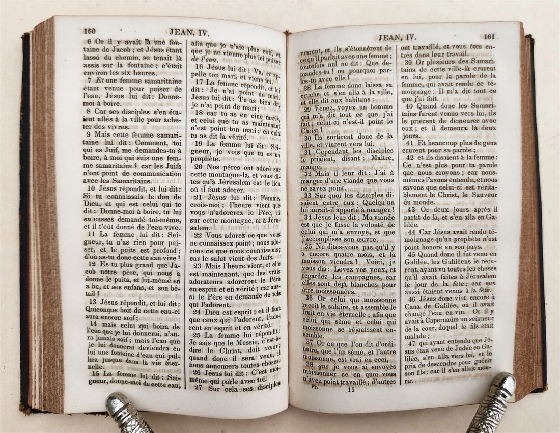 1866 BIBLE in FRENCH antique AMERICANA POST-CIVIL WAR New York - 3