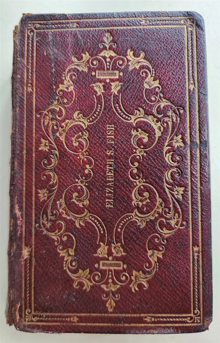 1845 BOOK of COMMON PRAYER w/PSALTER antique PHILADELPHIA Americana FINE BINDING - 4