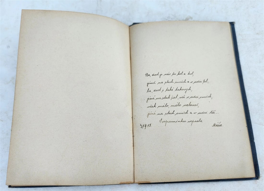 1912-18 ALBUM AMICORUM - MANUSCRIPT CZECH GERMAN BOOK antique POETRY ILLUSTRATED - 11