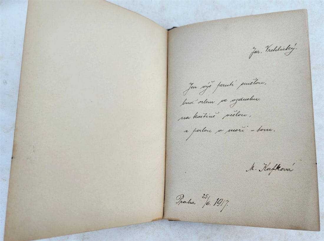 1912-18 ALBUM AMICORUM - MANUSCRIPT CZECH GERMAN BOOK antique POETRY ILLUSTRATED - 12