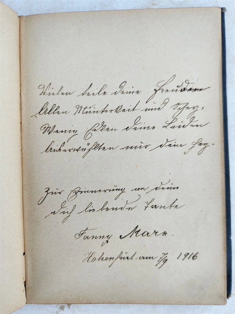 1912-18 ALBUM AMICORUM - MANUSCRIPT CZECH GERMAN BOOK antique POETRY ILLUSTRATED - 7