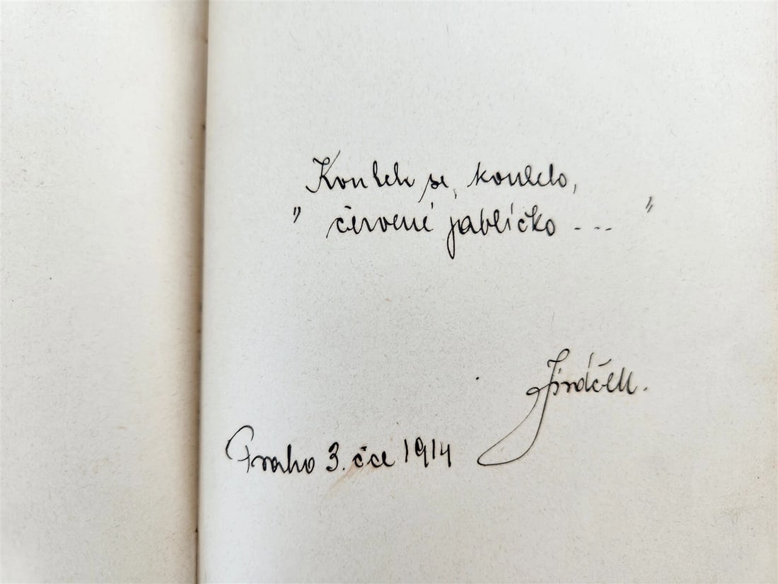 1912-18 ALBUM AMICORUM - MANUSCRIPT CZECH GERMAN BOOK antique POETRY ILLUSTRATED - 9