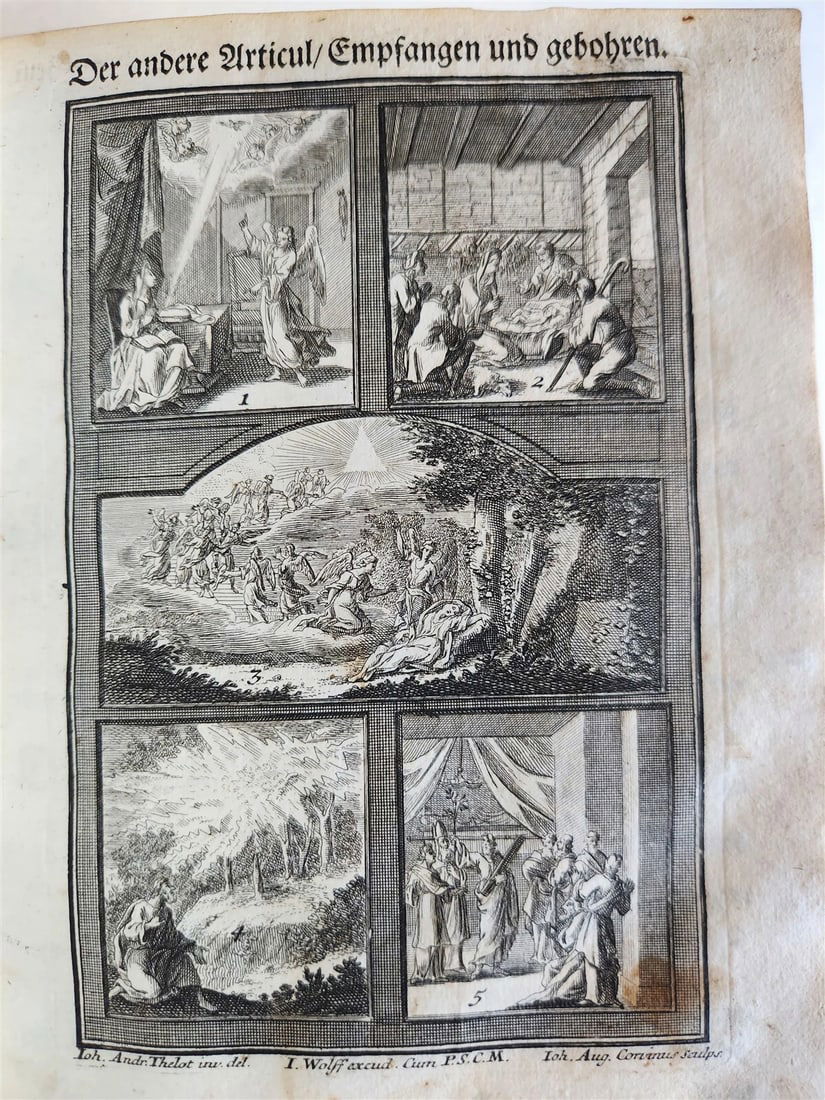18th century ILLUSTRATED CATECHISM antique - 18