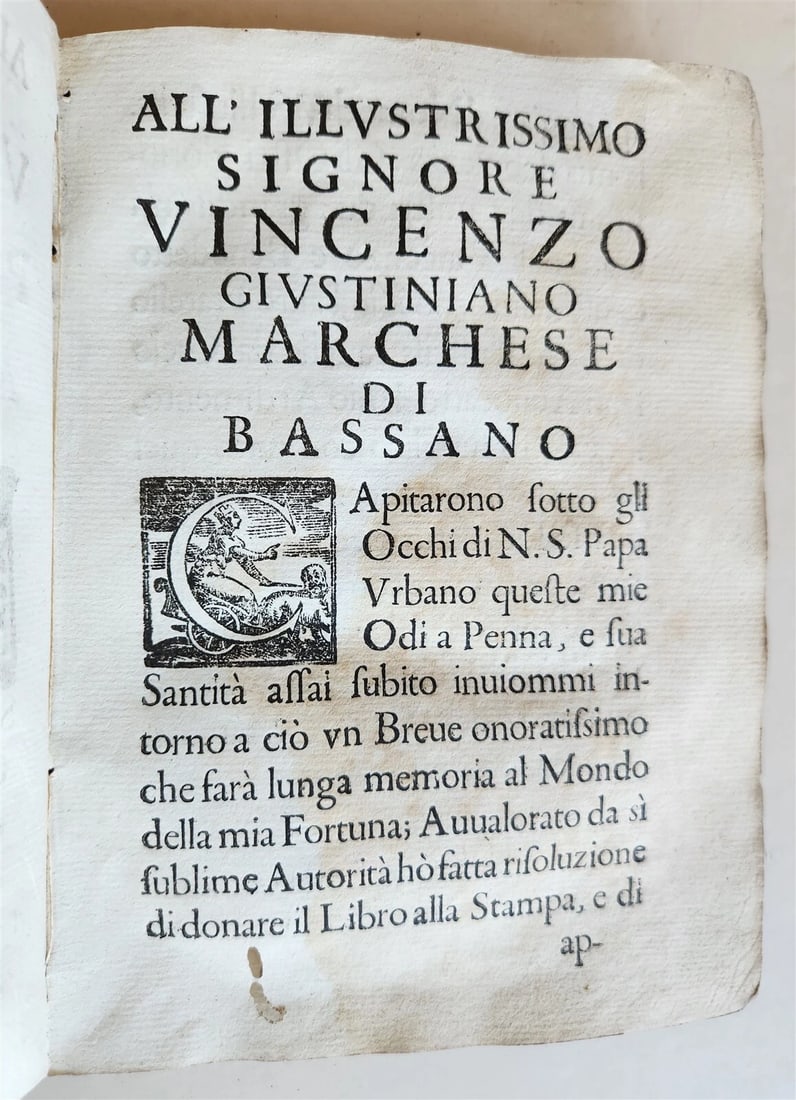 1635 POETRY in ITALIAN antique VELLUM BINDING - 3