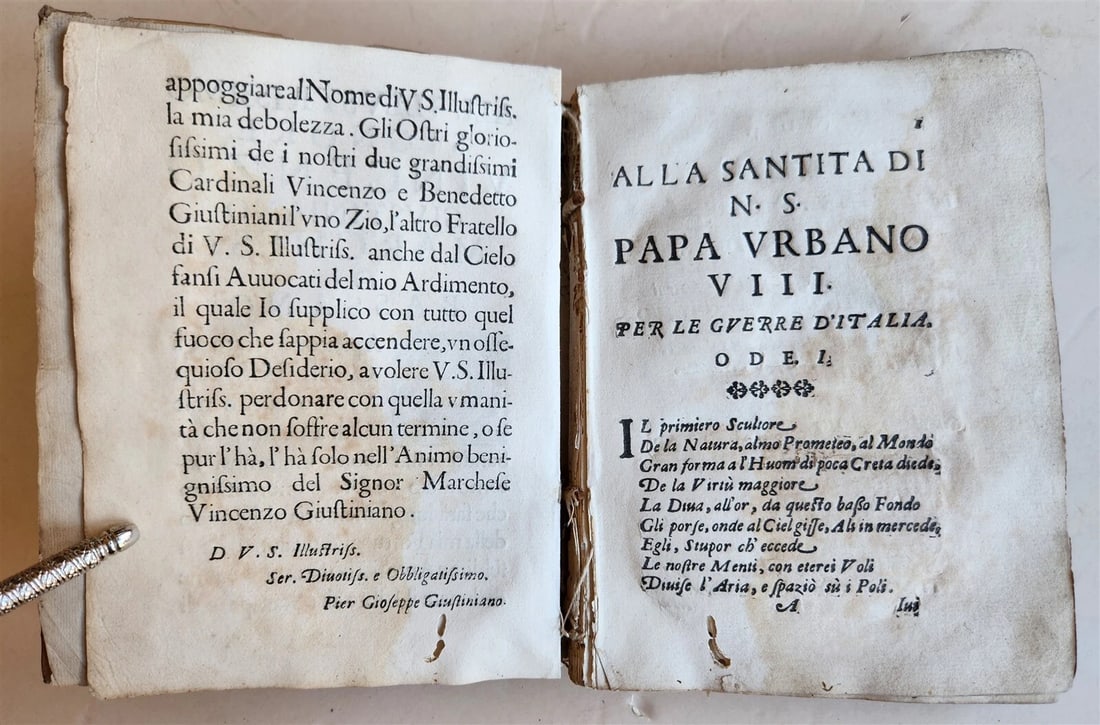 1635 POETRY in ITALIAN antique VELLUM BINDING - 4