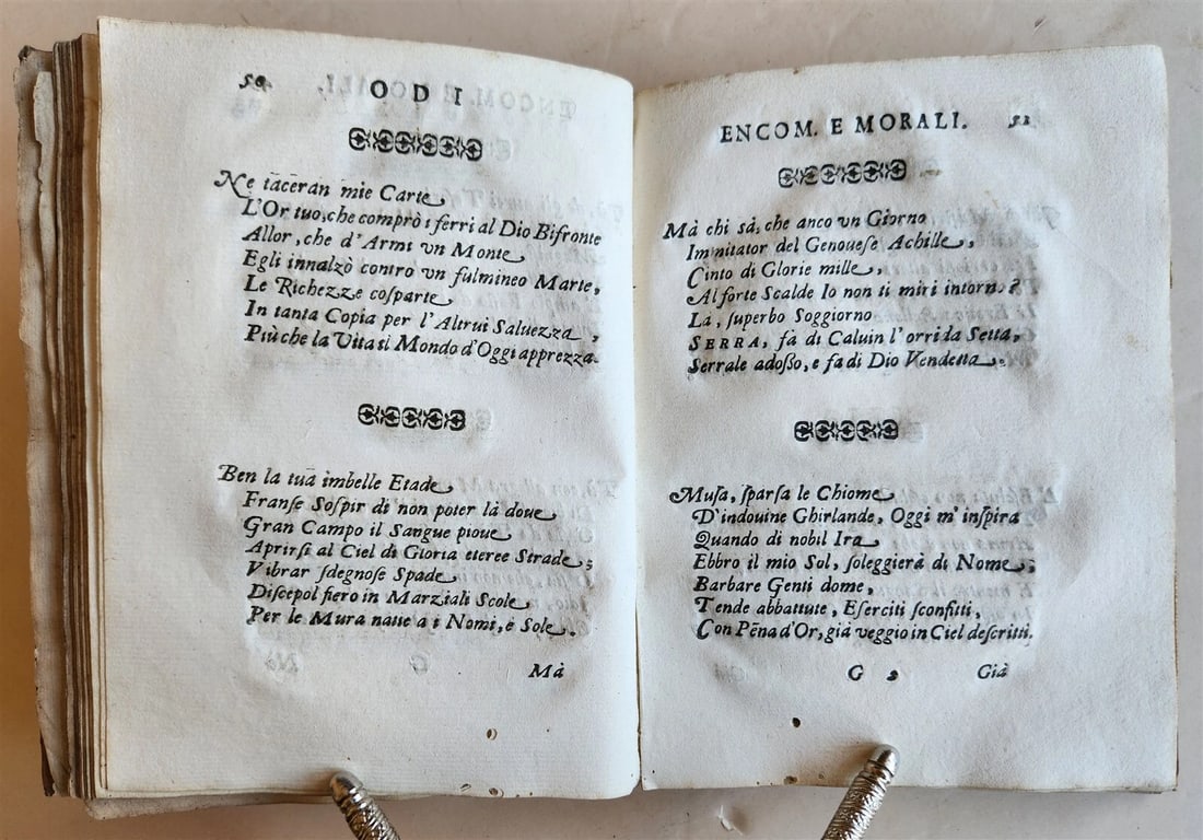 1635 POETRY in ITALIAN antique VELLUM BINDING - 6