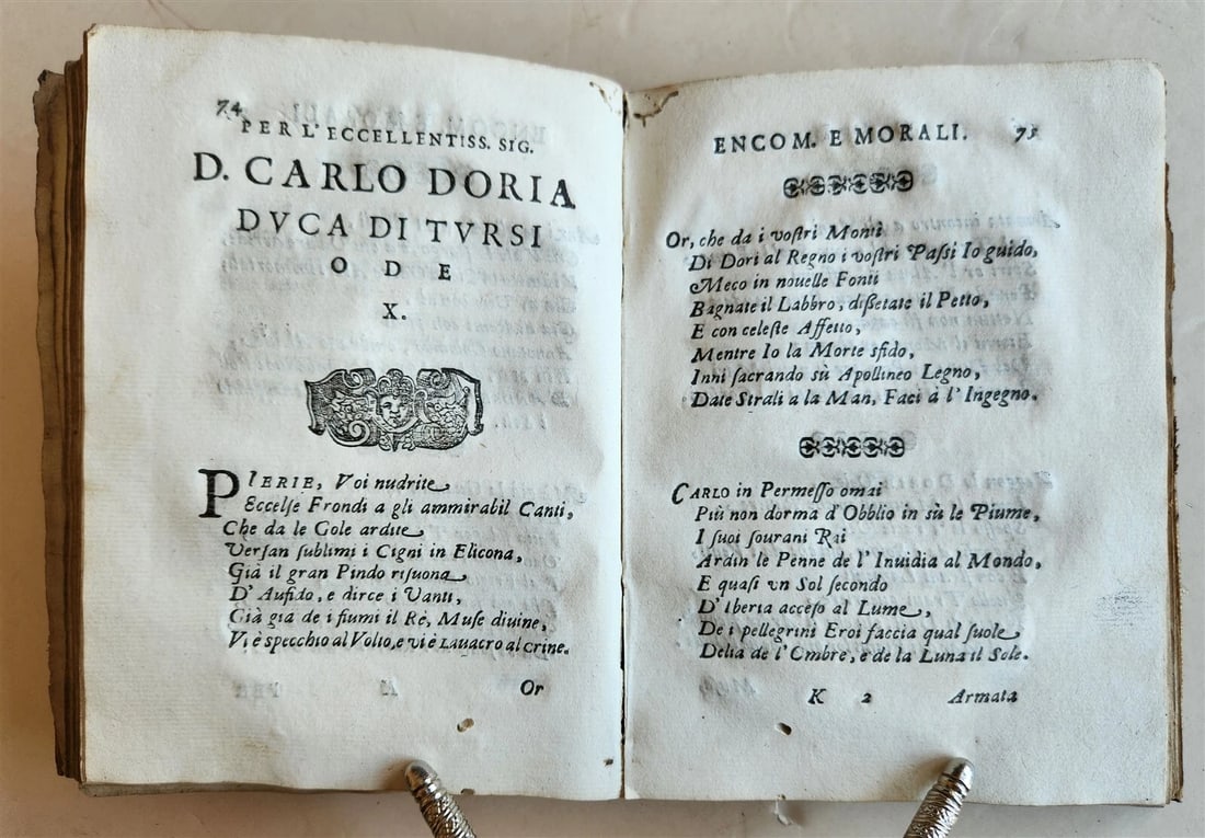 1635 POETRY in ITALIAN antique VELLUM BINDING - 7