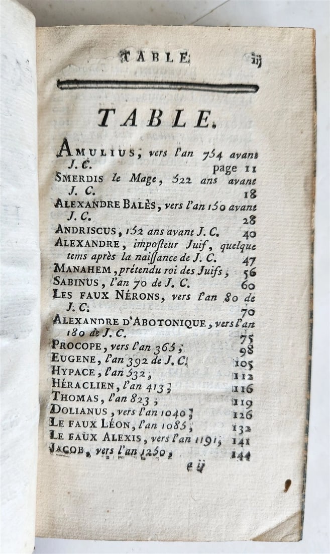 1776 IMPOSTORS & PUNISHED USURPERS story of several adventurers antique FRENCH - 3