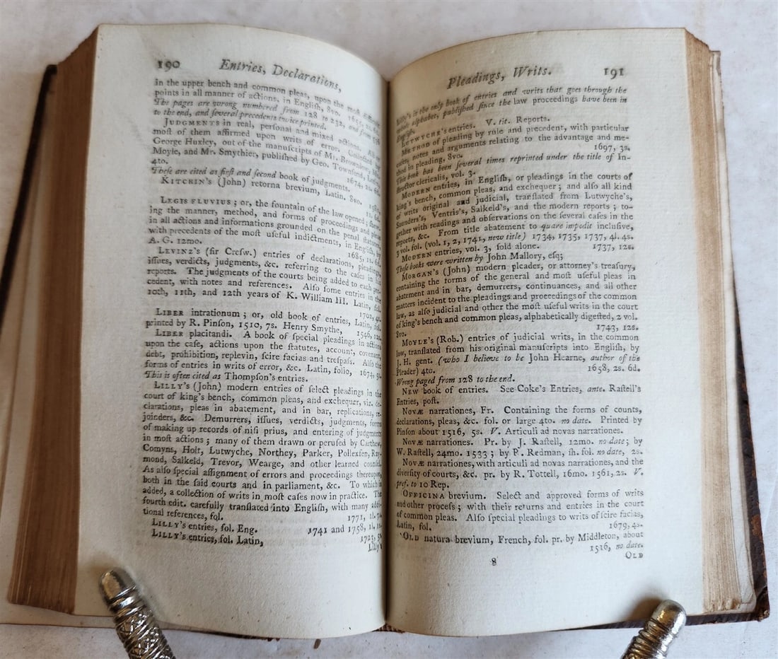 1788 CATALOG of ENGLISH LAW BOOKS antique RARE - 5