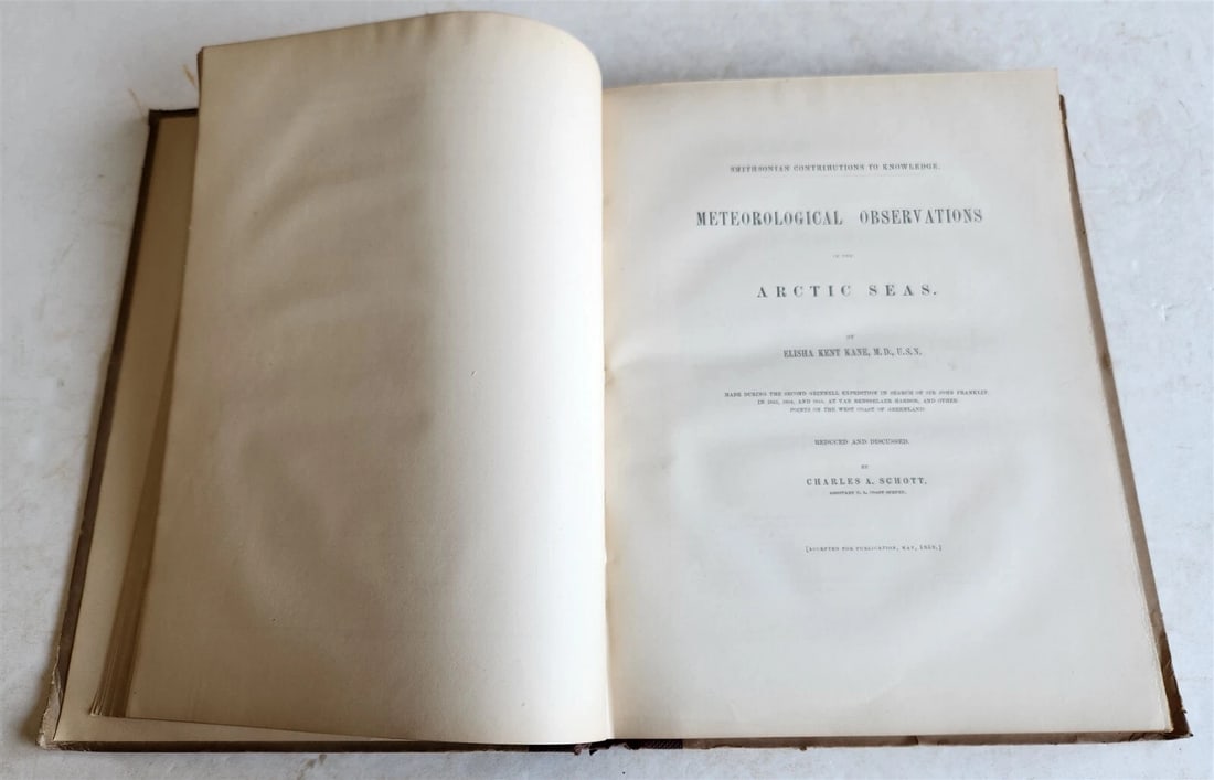 1860 MAGNETICAL OBSERVATIONS IN THE ARCTIC SEAS Antique by E. Kane & C. Schott - 4