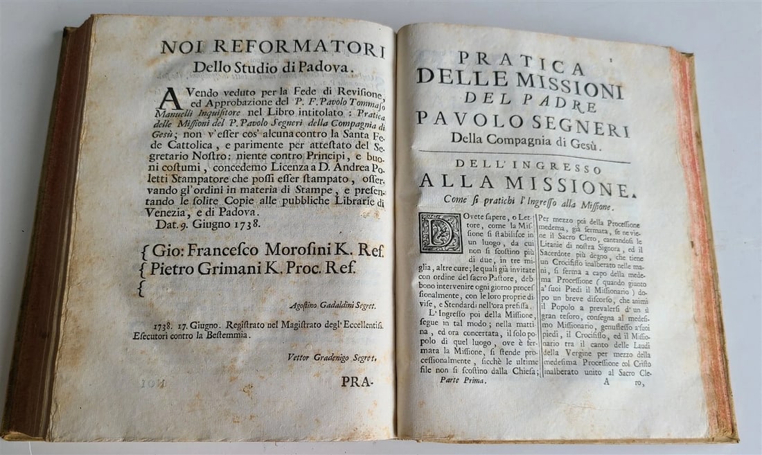 1765 QUARESIMALE DEL PADRE PAOLO SEGNERI antique VELLUM BOUND in Italian - 13