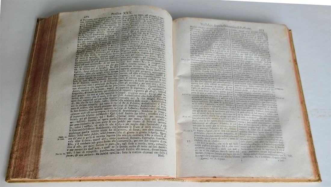 1765 QUARESIMALE DEL PADRE PAOLO SEGNERI antique VELLUM BOUND in Italian - 7