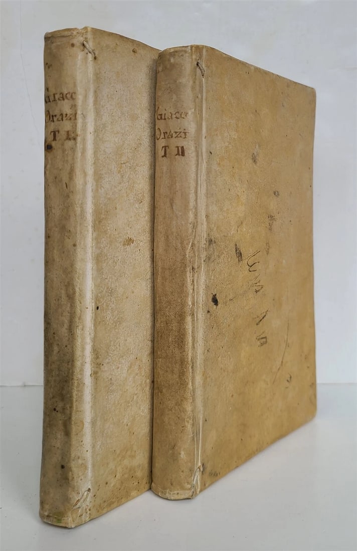 1773 ORAZIONI SACRE CAPPUCCINO BERNARDO MARIA GIACCO antique 2 vellum volumes (1 of 9)