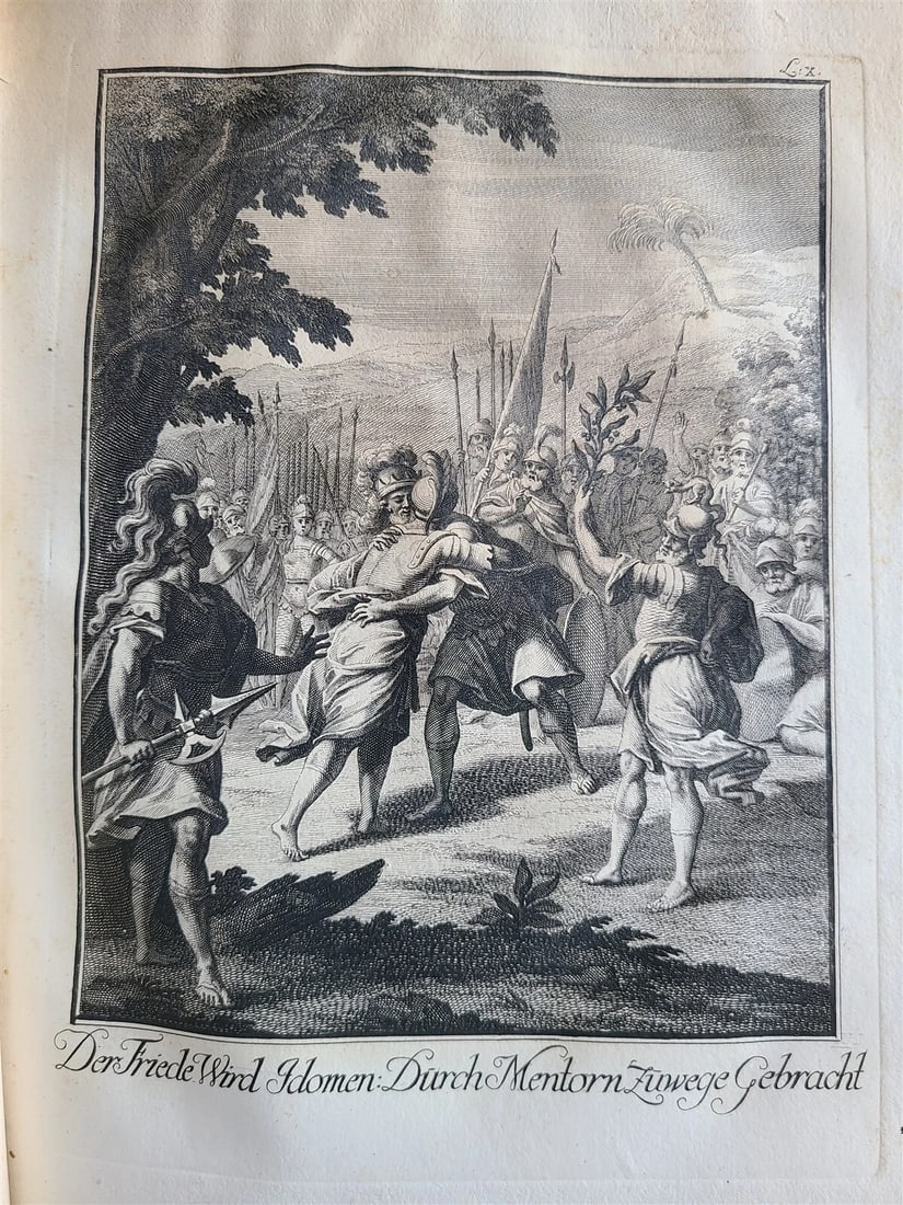 1739 TELEMACHUS SEEKING HIS FATHER ILLUSTRATED FOLIO antique in GERMAN - 6