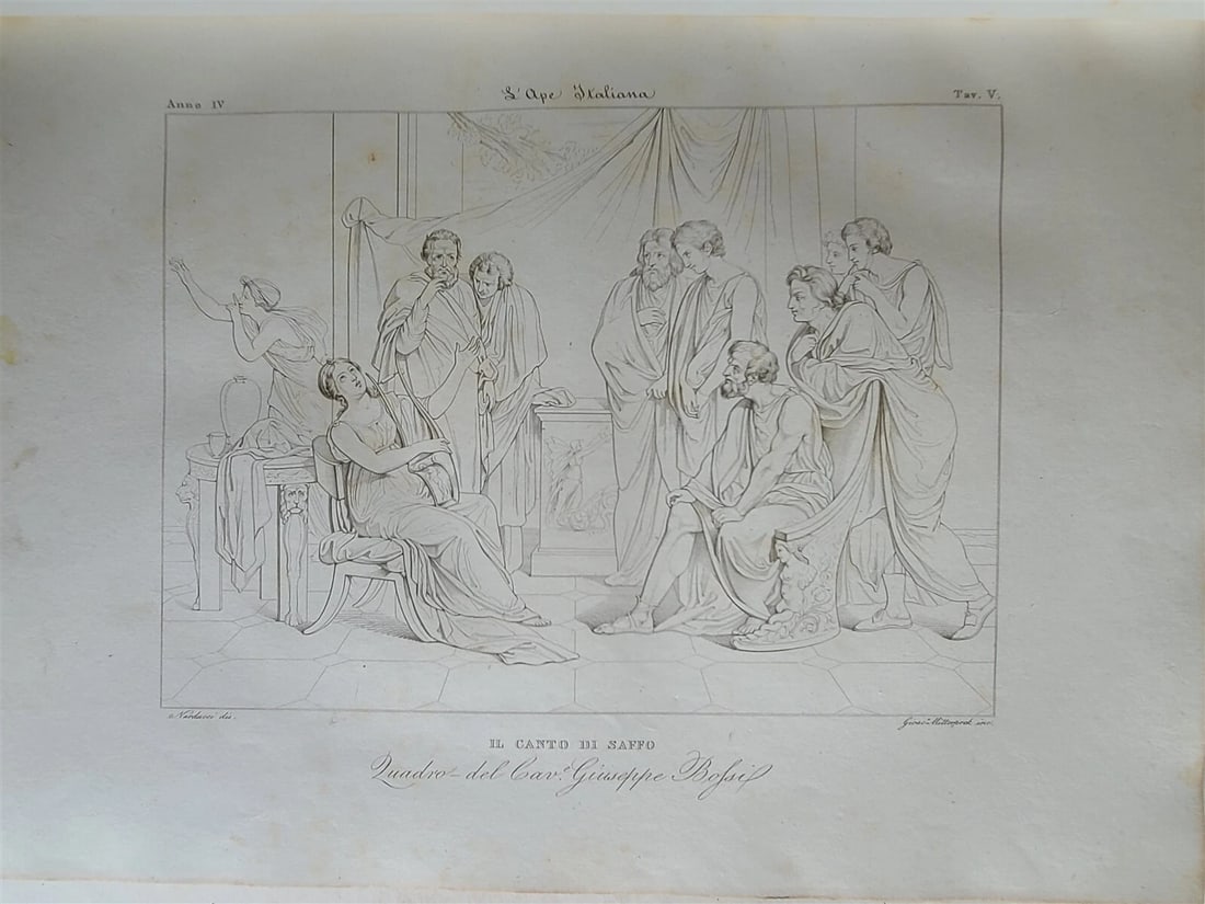 1838-39 ITALIAN ART ILLUSTRATED FOLIO antique 72 engravings - 7
