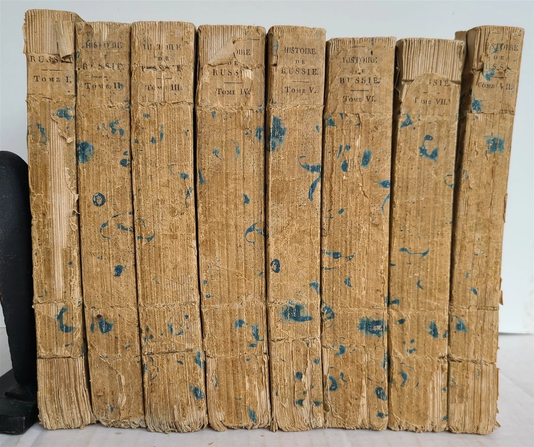 1800 HISTORY of RUSSIA 8 VOLUMES in FRENCH antique 18th CENTURY - 2