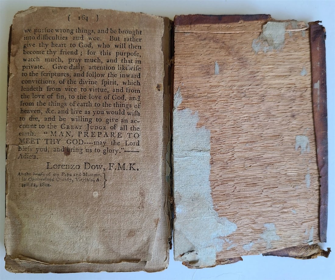 1804 THE OPINION OF DOW or LOREZNO THOUGHTS antique AMERICANA - 6