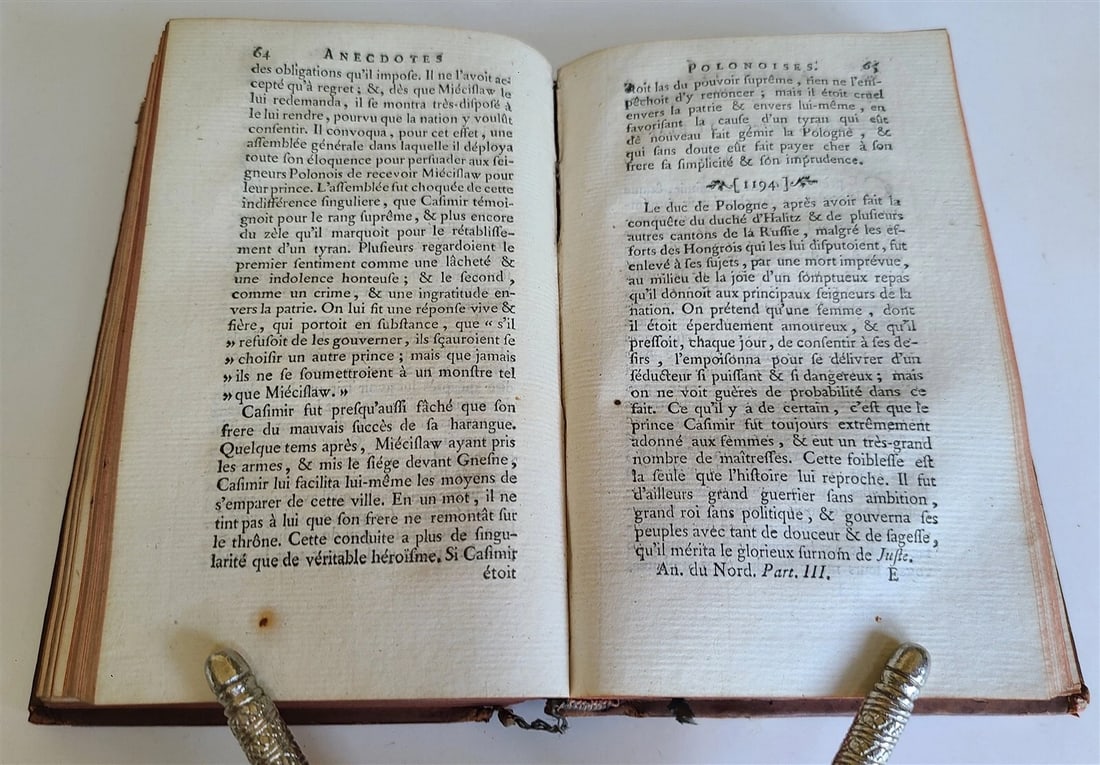 1770 ANECDOTES DU NORD antique FRENCH HISTORY of Sweden Denmark Poland & Russia - 6