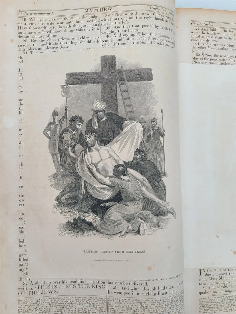 1820 JOHN BROWN BIBLE ENGLISH Self-Interpreting antique FOLIO AMERICANA NEW YORK - 7