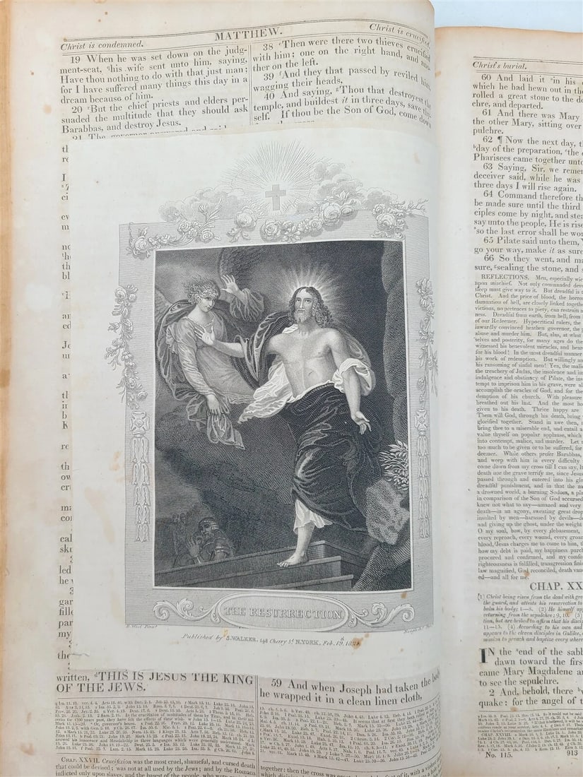 1820 JOHN BROWN BIBLE ENGLISH Self-Interpreting antique FOLIO AMERICANA NEW YORK - 8