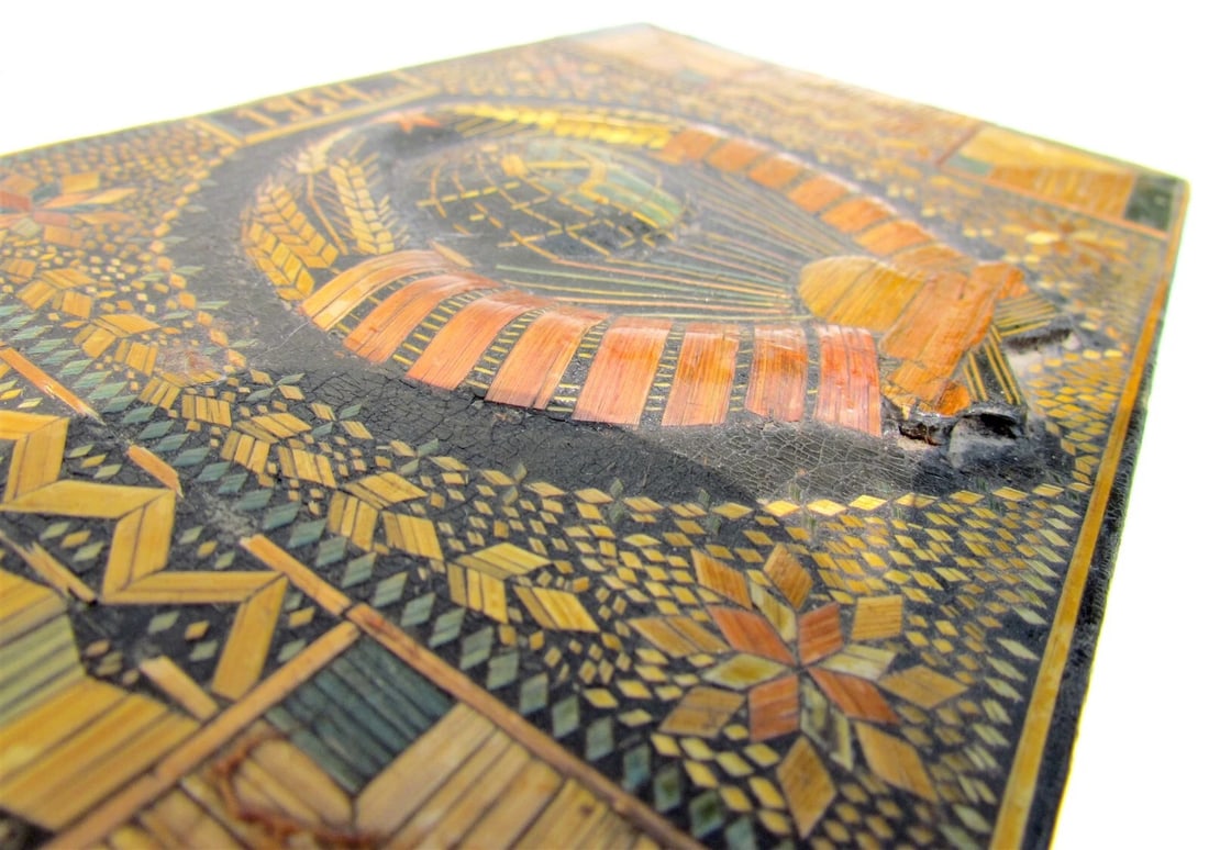 1954 RUSSIAN PROPAGANDA AMAZING HAND MADE BOX folk art VINTAGE - 9