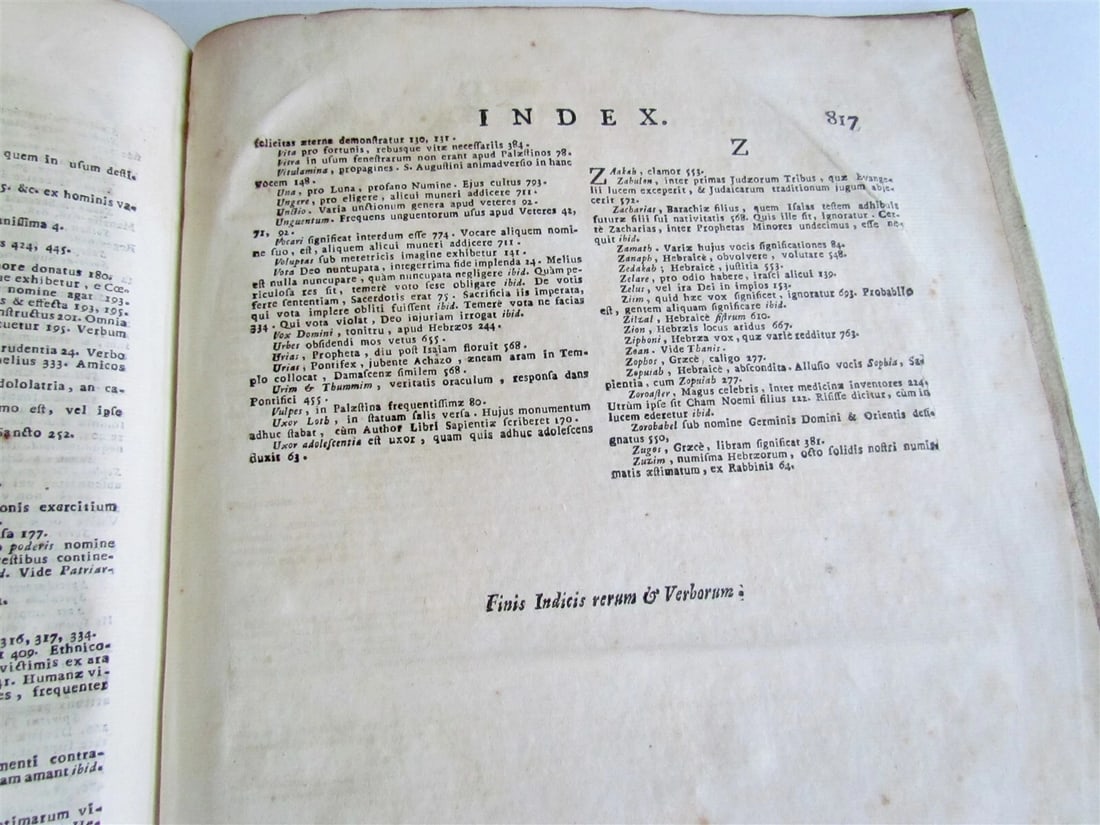 1733 BIBLE OLD TESTAMENT COMMENTARY by CALMET VELLUM FOLIO antique - 9