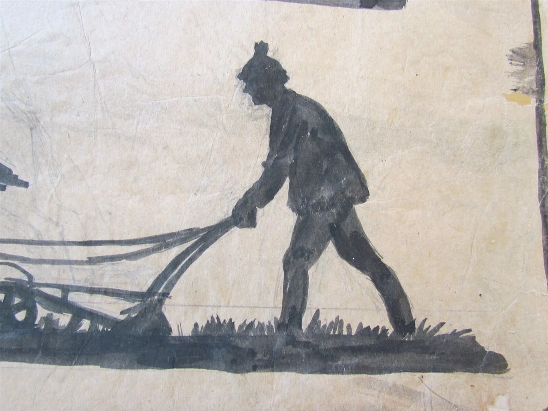 1920s RUSSIAN UNIQUE VINTAGE MILITARY PROPAGANDA POSTER MAQUETTE HAND PAINTED - 5