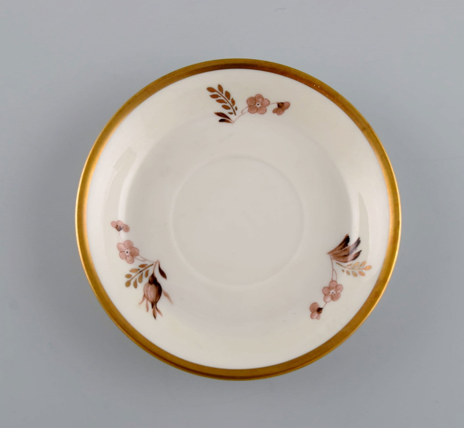 12 Royal Copenhagen Brown Rose mocha / coffee cups with saucers in hand-painted porcelain with - 4