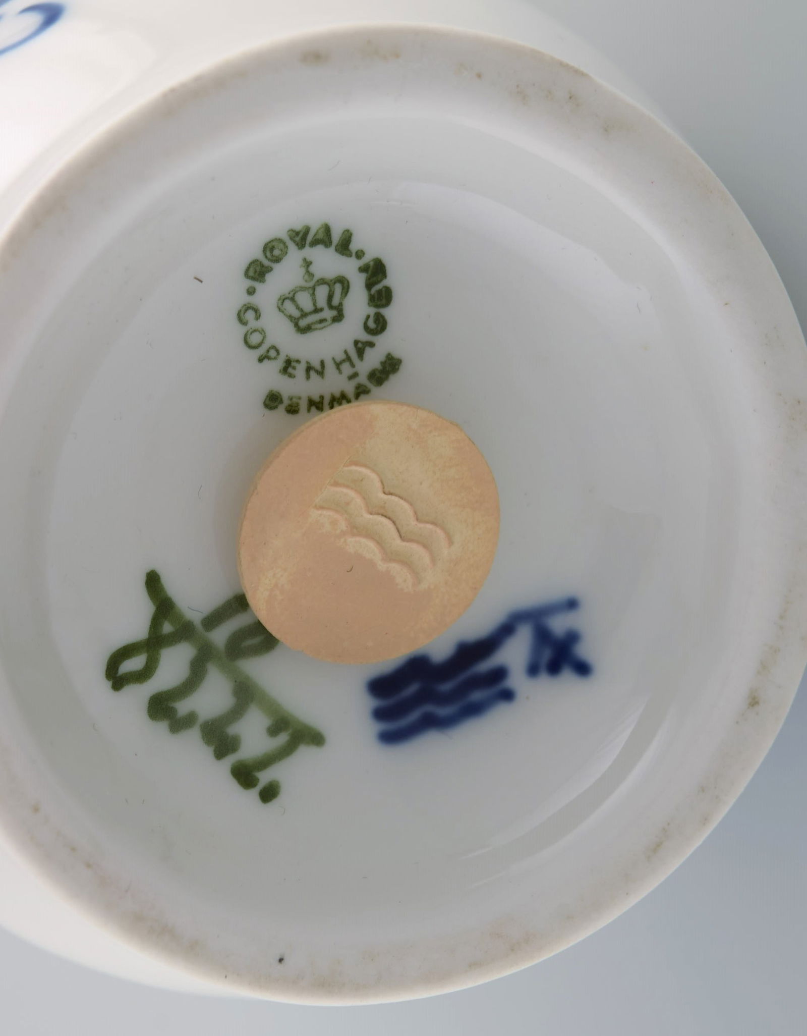 Royal Copenhagen Blue Flower Braided sugar castor. Model number 10/8222. Dated 1967. - 5