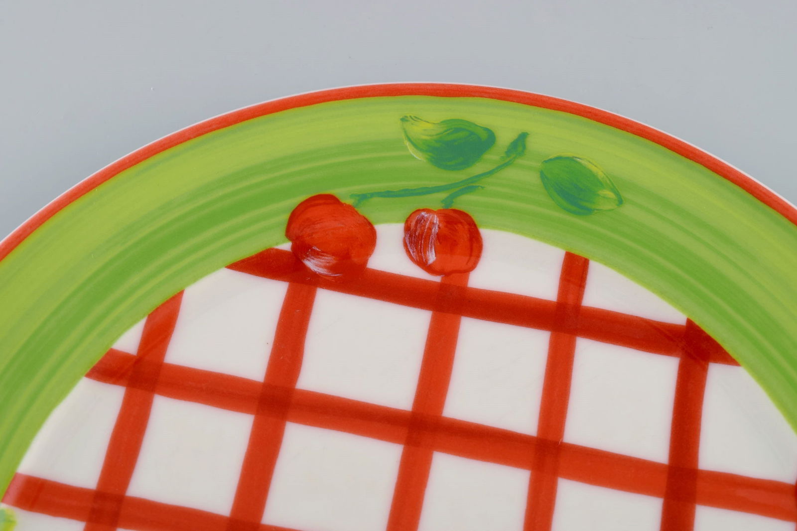 Rosenthal Designers Guild. Orchard Collection. Large porcelain cover plate. Checkered design, green - 3