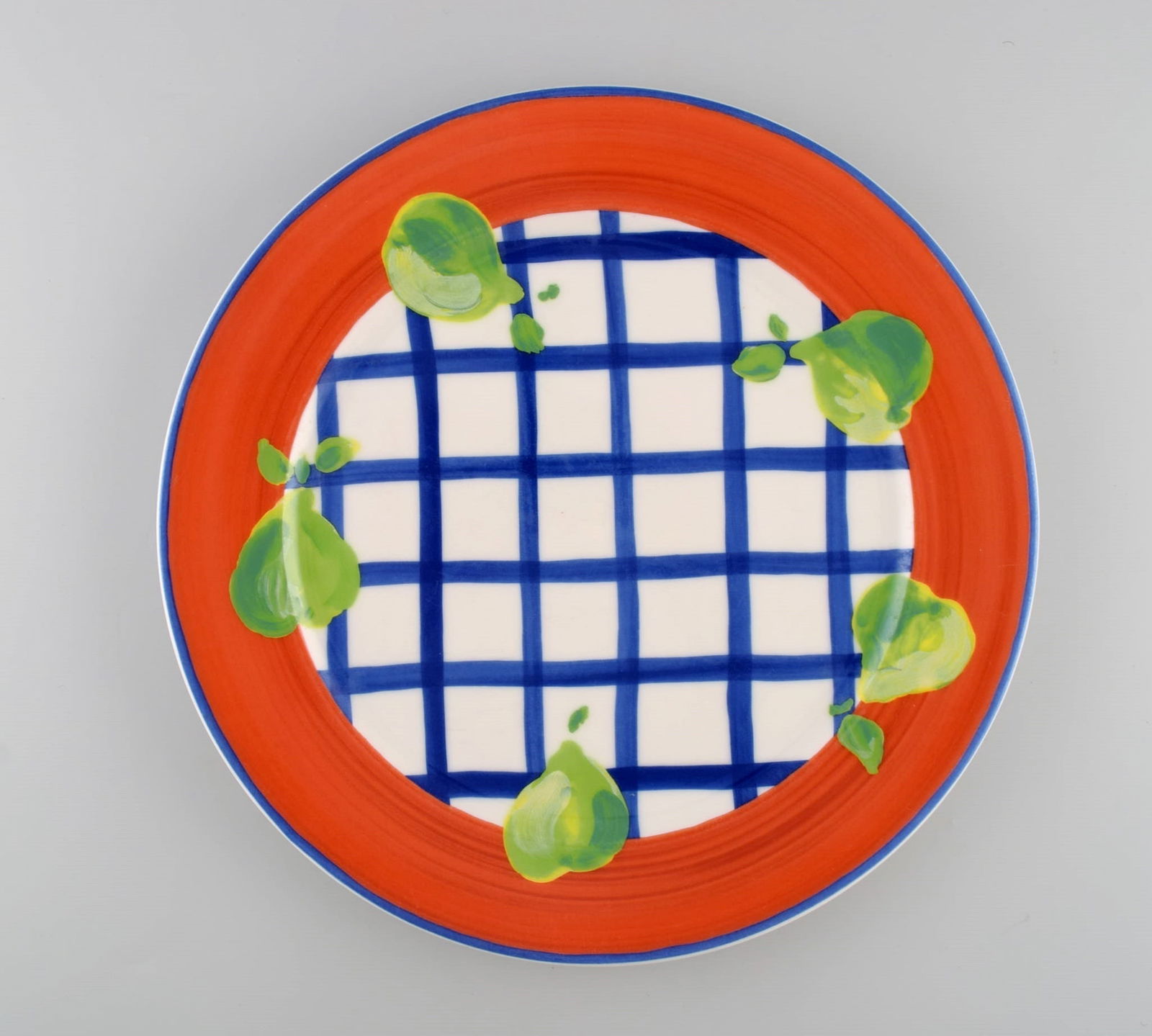 Rosenthal Designers Guild. Orchard Collection. Four large porcelain cover plates. Square design, red - 2