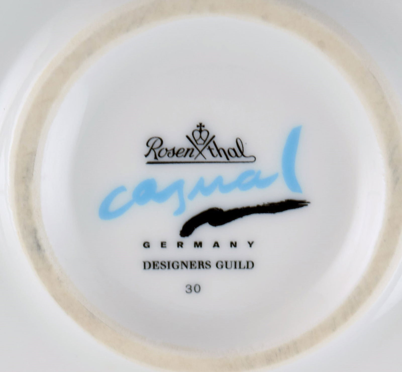 Rosenthal Designers Guild. Orchard Collection. Three large porcelain cover plates. Striped design, - 4