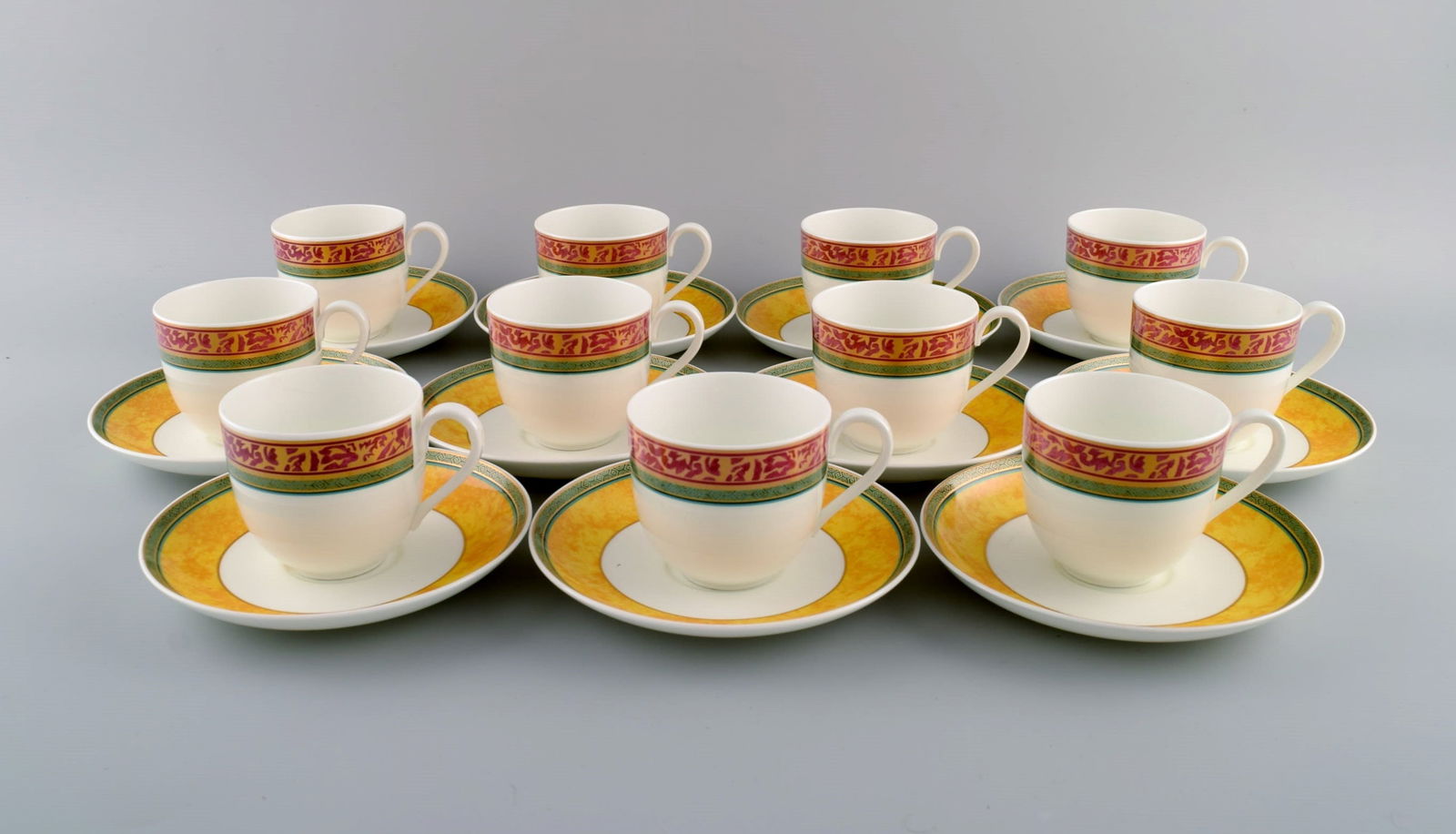 Paloma Picasso for Villeroy & Boch. 11 "My way" porcelain coffee cups with saucers. Colorful (1 of 5)