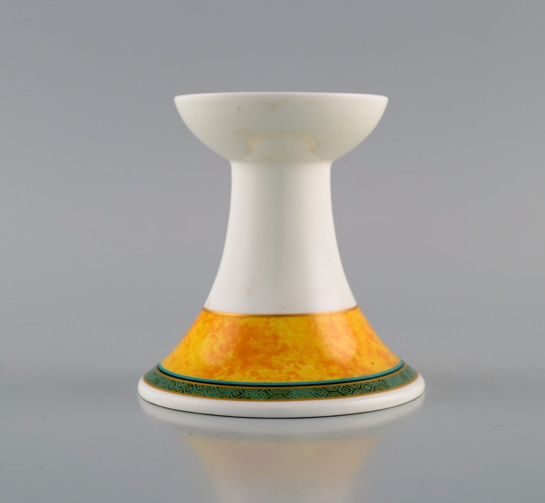 Paloma Picasso for Villeroy & Boch. "My way" dish and candlestick in porcelain. Colorful decoration. - 4