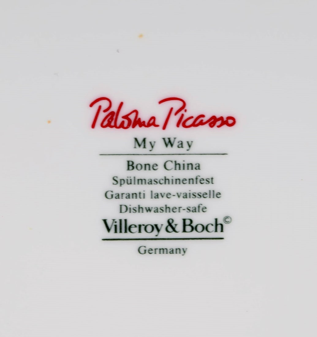 Paloma Picasso for Villeroy & Boch. 10 "My way" porcelain dinner plates. Colorful decoration. 1990s. - 4
