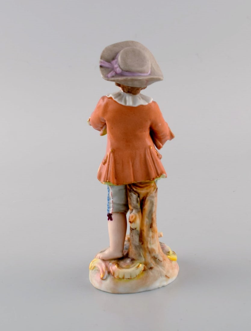 German porcelain figurine. Young gardener. 20th century. - 5