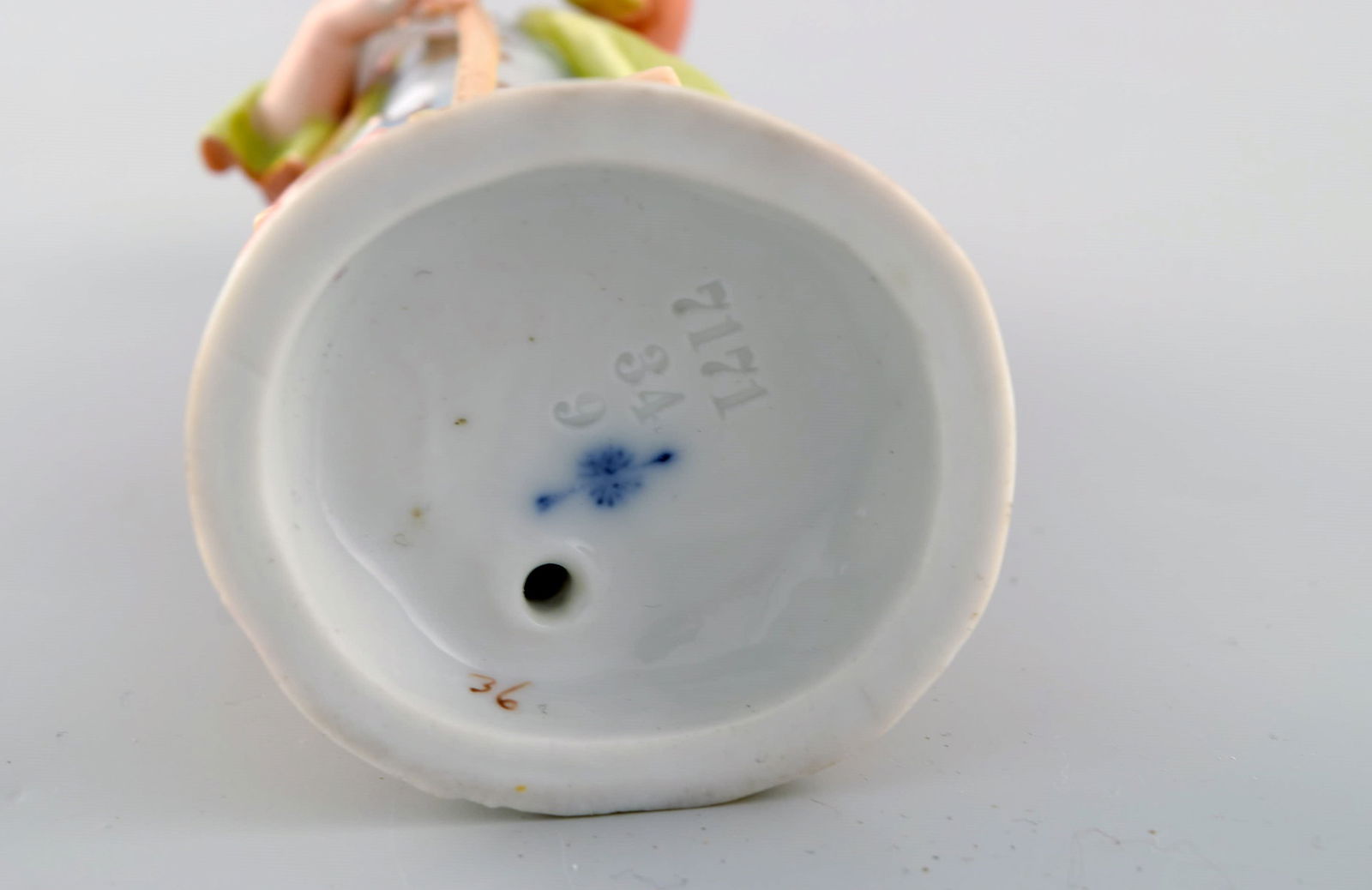 German porcelain figurine. Young gardener. 20th century. - 8