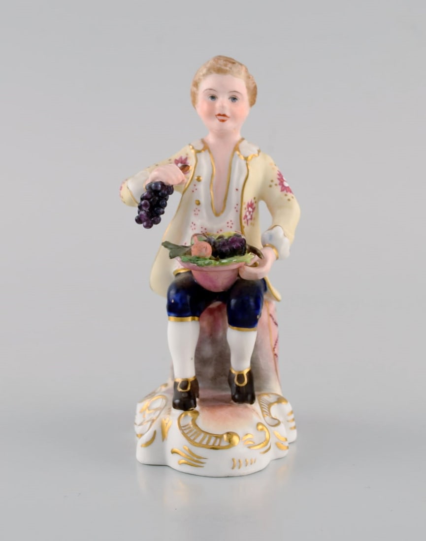 Royal Crown Derby, England. Hand-painted porcelain figure. "Fruitseller". 1930s. (1 of 7)