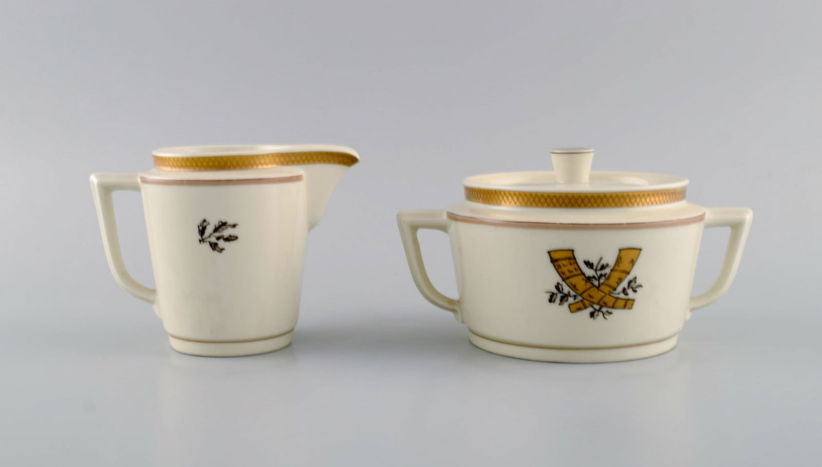 Royal Copenhagen Golden Horns coffee service for 10 people. 1960s. - 7