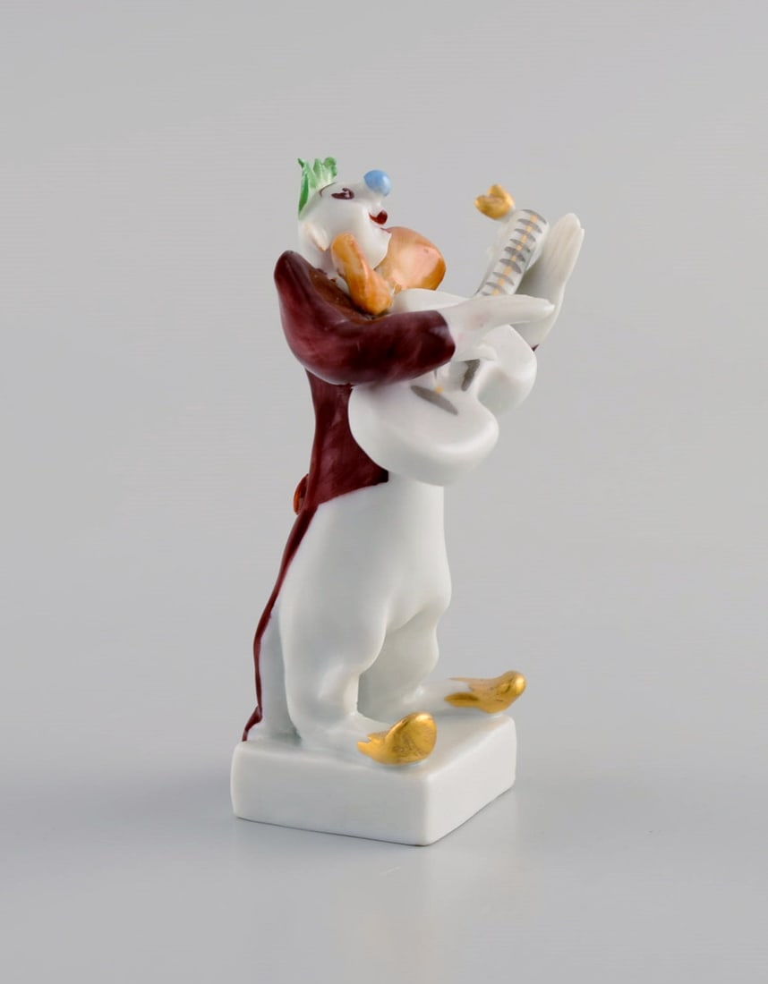 Peter Strang (b.1936) for Meissen. Figure in hand-painted porcelain. Bassist from the clown - 5