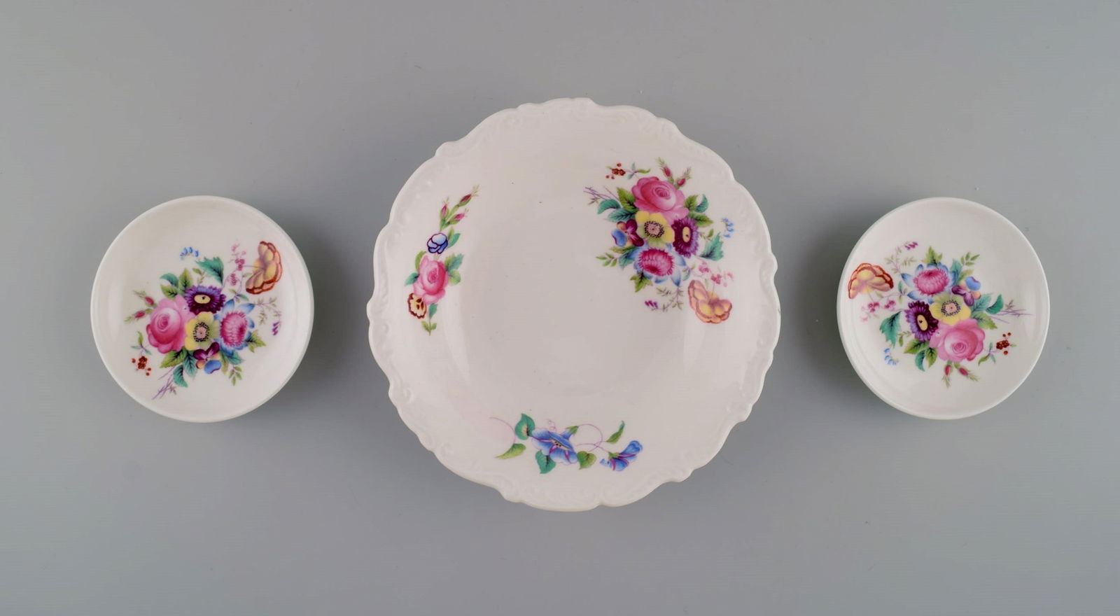 Coalport, England. Egoist breakfast / tea service in porcelain decorated with flowers. 1960s / 70s. - 8