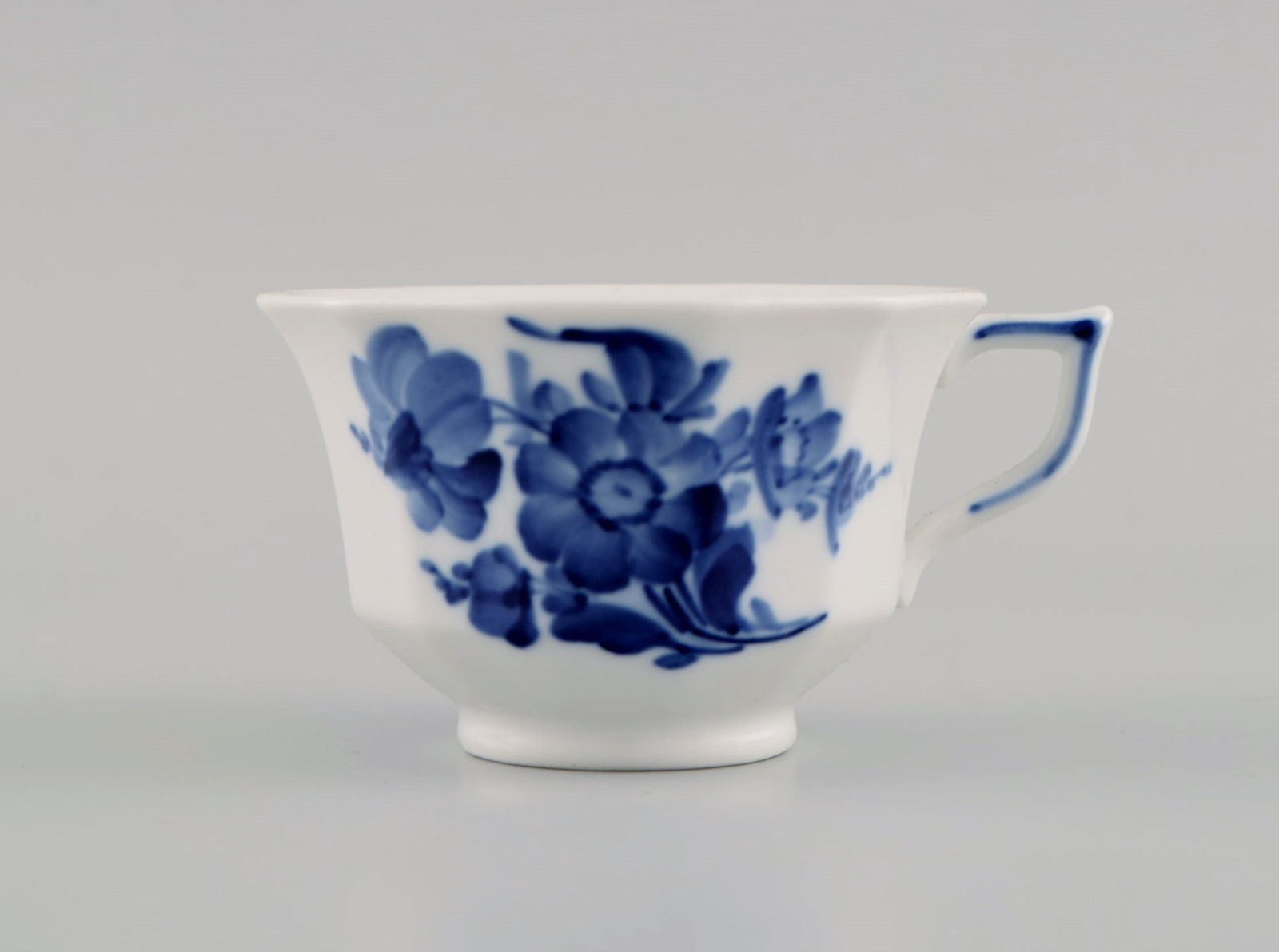 Royal Copenhagen Blue Flower Angular. Ten coffee cups with saucers and ten plates. Model number - 3