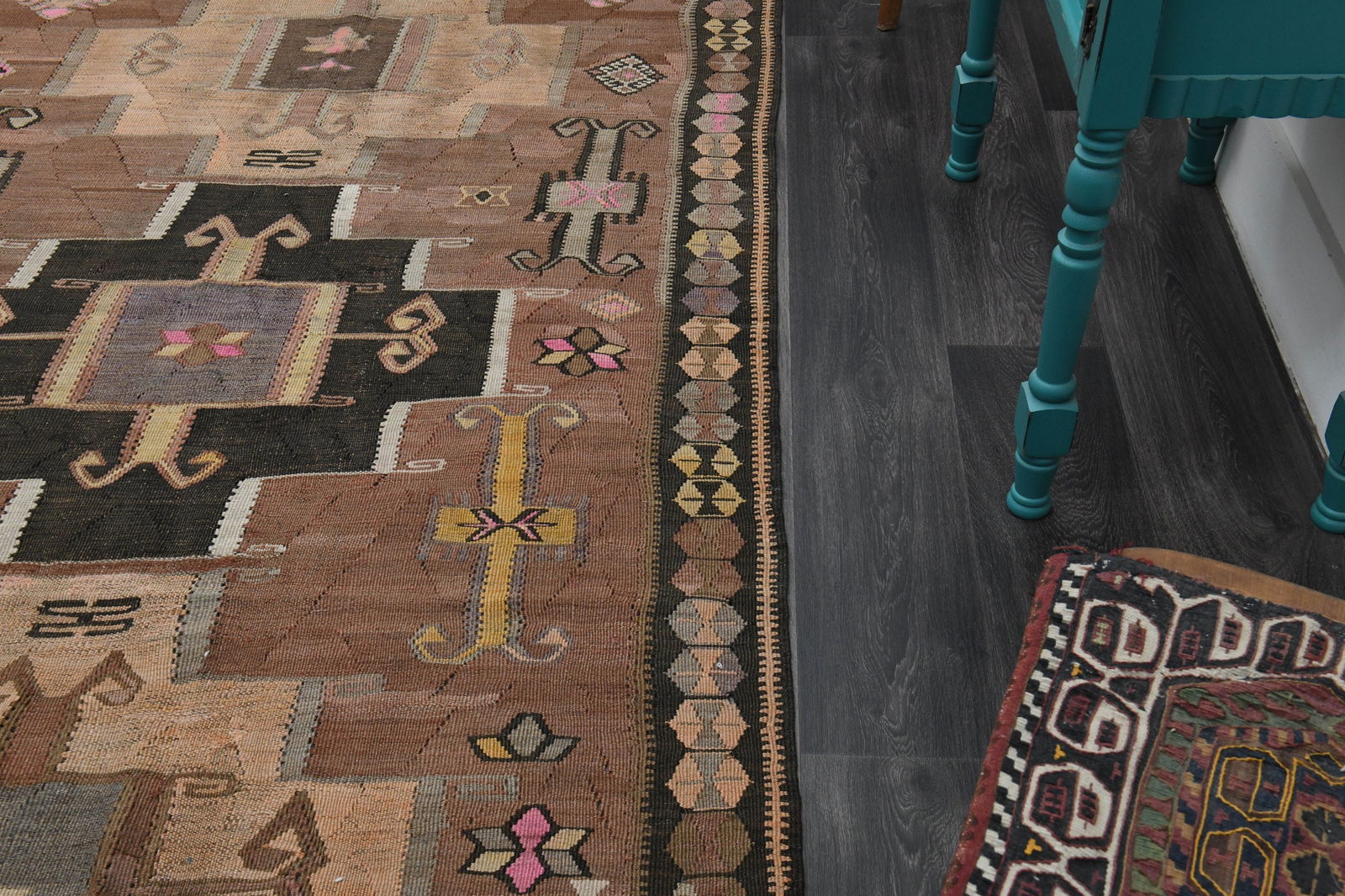 5x14 ft, TURKISH WIDE KILIM Runner - 3