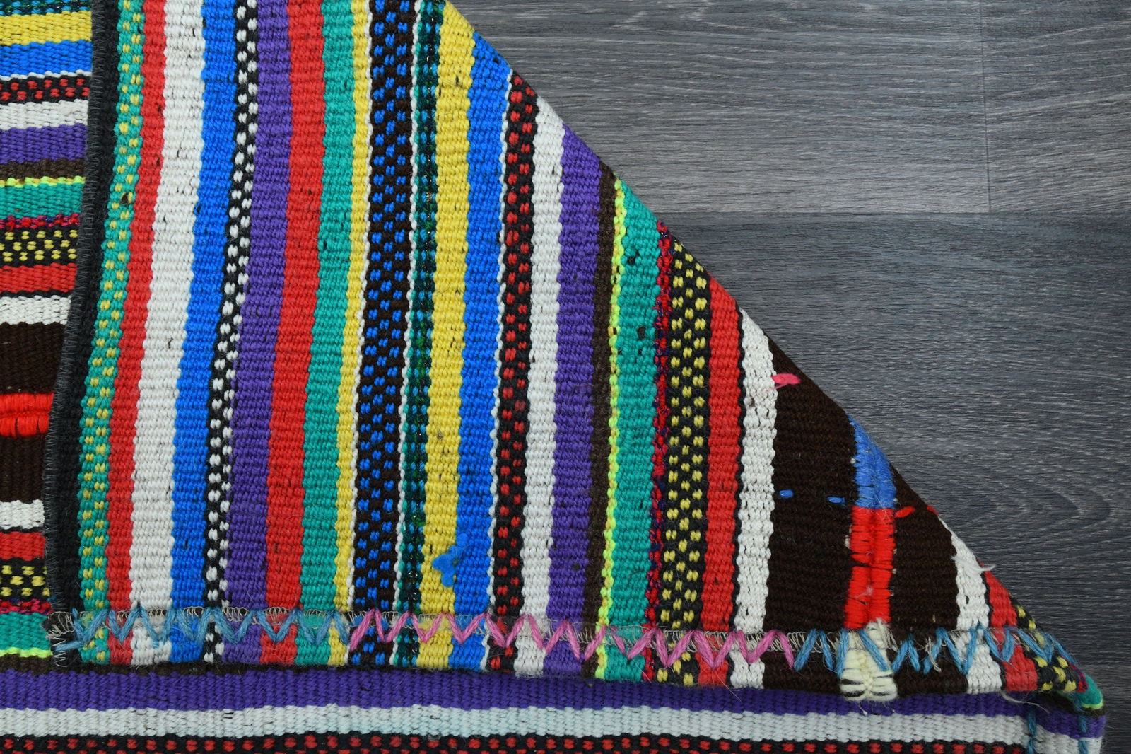 2.3x6.8 ft, TURKISH KILIM Runner - 5