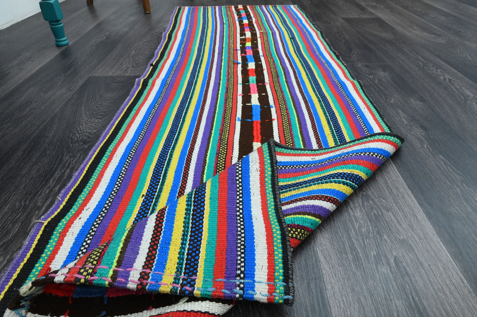 2.3x6.8 ft, TURKISH KILIM Runner - 6